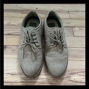 Nunn Bush Beige Derby Dress Shoes Men's Size 9‎ Oxford Fabric Dress Shoes Fancy